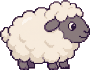 A host coin drawn as a pixel sheep
